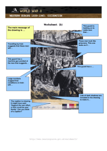 WESTERN EUROPE 1939-1945: OCCUPATION Worksheet (b) The main message of