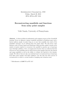 Reconstructing manifolds and functions from noisy point samples