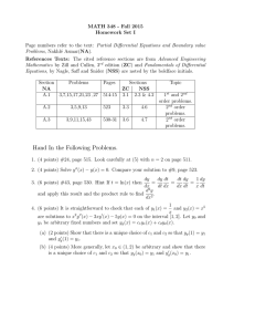 MATH 348 - Fall 2015 Homework Set I