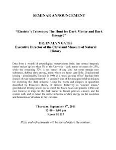 SEMINAR ANNOUNCEMENT