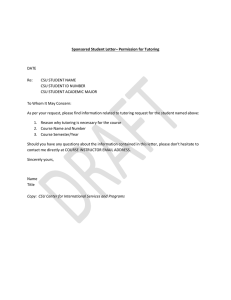 DATE Re: CSU STUDENT NAME