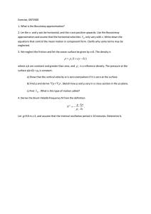 Exercise, GEF2500 1. What is the Bousinesq-approximation?