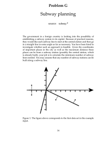 Subway planning Problem G source: subway.*