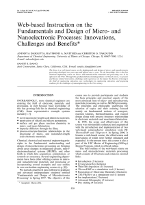 Web-based Instruction on the Fundamentals and Design of Micro- and
