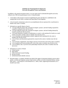 Guidelines for Preparing Review Reports for University-Recognized Centers and Institutes