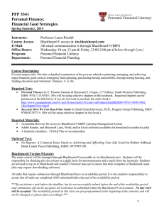 Personal Finance Course Syllabus - Texas Tech University