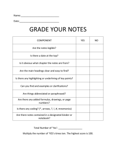 GRADE YOUR NOTES