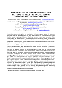 QUANTIFICATION OF EROSION/SEDIMENTATION PATTERNS TO TRACE THE NATURAL VERSUS ANTHROPOGENIC SEDIMENT DYNAMICS
