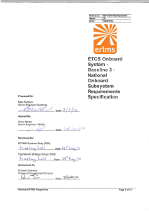 ETCS Onboard System Requirements Specification