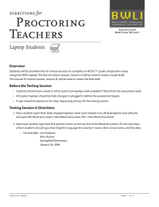 Proctoring Teachers directions for Laptop Students