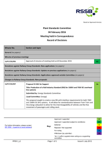 Plant Standards Committee 04 February 2016 Meeting held in Correspondence Record of Decisions