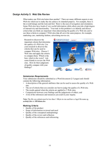 Design Activity 5:  Web Site Review