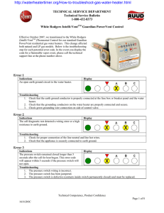 Intelli-Vent PowerVent Control Troubleshooting Guide