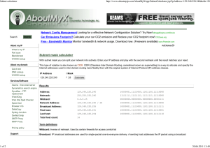 Subnet calculator