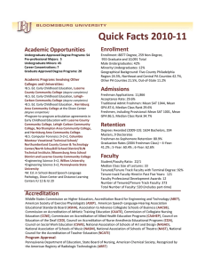 Quick Facts 2010‐11 Enrollment Academic Opportunities