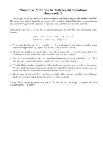 Numerical Methods for Differential Equations Homework 3