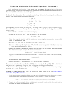 Numerical Methods for Differential Equations: Homework 4