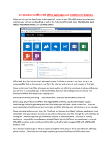 Introduction to Office 365 Office Web Apps and OneDrive for...
