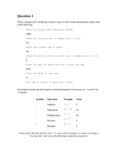 Question 1