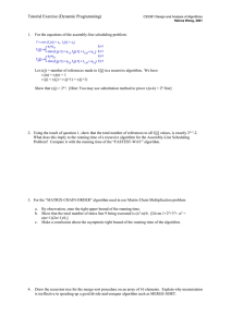 Tutorial Exercise (Dynamic Programming)