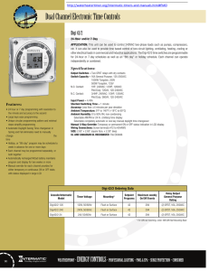 Digi 42/2 Dual Channel Electronic Time Control Specs