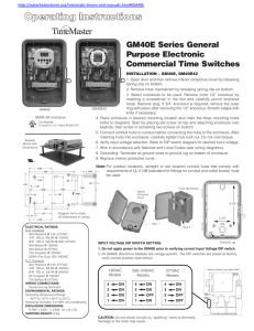 GM40E Series General Purpose Electronic Commercial Time Switches