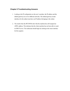 Chapter 8 Troubleshooting Answers