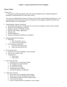 Network Topologies: Logical & Physical - Chapter Outline