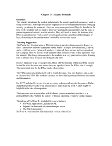 Chapter 13:  Security Protocols  Overview