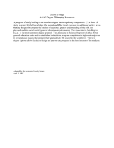 Chabot College AA/AS Degree Philosophy Statements