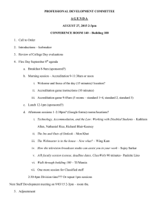 PROFESSIONAL DEVELOPMENT COMMITTEE A G E N D A