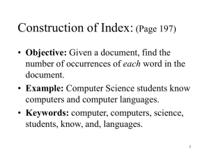 Construction of Index: