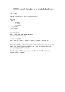 CS3369 week 8 Exercises to be studied after lecture