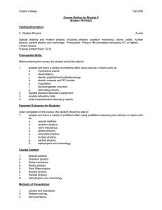 Chabot College Fall 2005  5 - Modern Physics