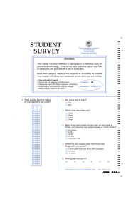 STUDENT SURVEY