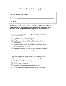 8th Grade Computer Literacy Test Questions