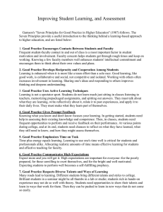Improving Student Learning, and Assessment