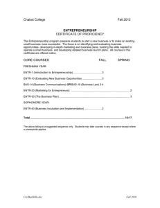 Chabot College Fall 2012 CERTIFICATE OF PROFICIENCY