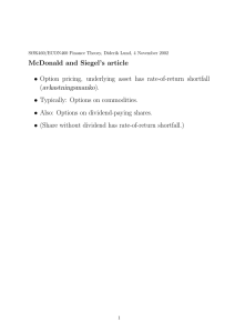McDonald and Siegel’s article (avkastningsmanko).