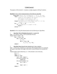 CS2468 Tutorial 3  Question 1: Question 2: