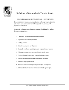 Definition of the Academic/Faculty Senate