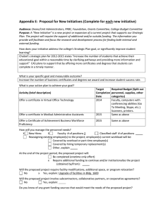 Appendix E:  Proposal for New Initiatives (Complete for each...