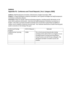 DARAJA Appendix F6:  Conference and Travel Requests [ Acct. Category...