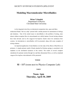 Modeling Macromolecular Microfluidics  Department of Physics Cleveland State University