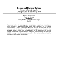 Centennial Honors College Western Illinois University Undergraduate Research Day 2014