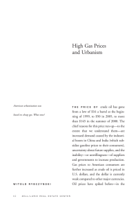 High Gas Prices and Urbanism