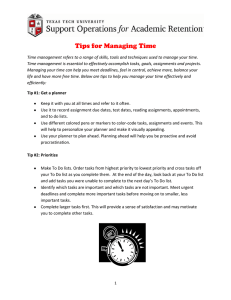 Tips for Managing Time