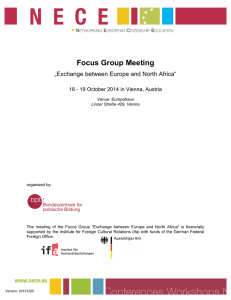 Focus Group Meeting „Exchange between Europe and North Africa“