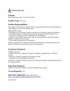 Chemist Position Type: Position Responsibilities: