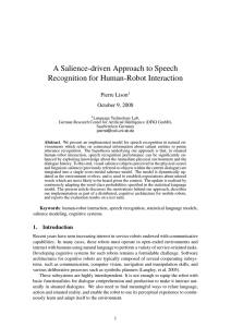 A Salience-driven Approach to Speech Recognition for Human-Robot Interaction Pierre Lison